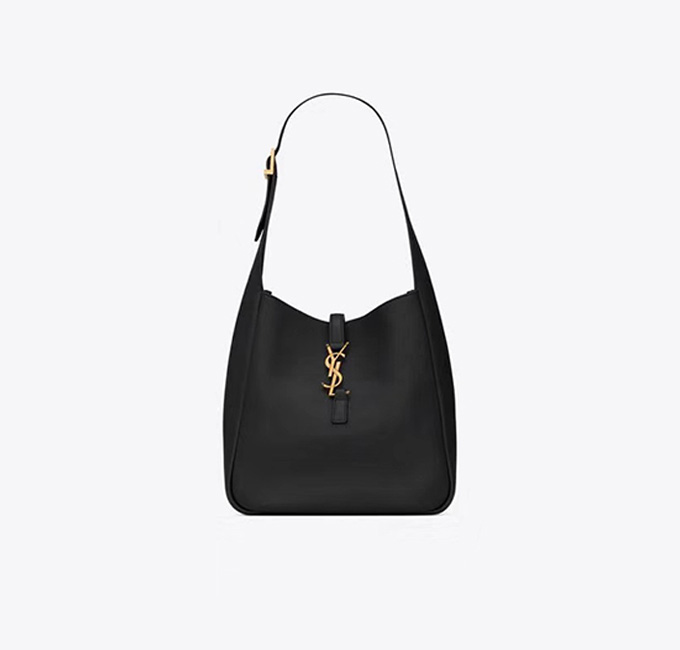 9a+quality saint laurent le 5 a 7 small grain leather hobo shoulder bag
